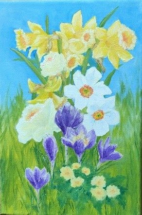 CD, Spring flowers, oils.